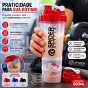 Ver imagem 5 de Coqueteleira Fitness 3 Andares Garrafa Shaker Academia Plastico Resistente Compartimentos