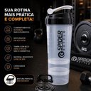 Ver imagem 3 de Coqueteleira Fitness 3 Andares Garrafa Shaker Academia Plastico Resistente Compartimentos