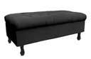 Ver imagem 1 de Recamier Bau Bia 1 M Suede Preto Dominic Decor
