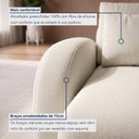 Ver imagem 5 de Sofá Cama Modular Orgânico Retrátil 4 Lugares 250cm Base Madeira Maciça Oxford
