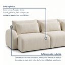 Ver imagem 7 de Sofá Cama Modular Orgânico Retrátil 4 Lugares 250cm Base Madeira Maciça Oxford