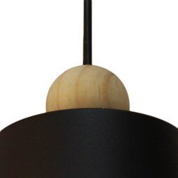 Pendente para Cozinhas Nobre Preto com Interior Cor Cobre para 1 Lâmpada E27 - 3