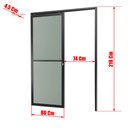 Ver imagem 4 de Porta de Correr Suspensa Vidrao Dir L.25 Preta 210x80 Brimak