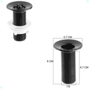 Ver imagem 2 de Kit Torneira Pia Banheiro Preto 1/4 de Volta Válvula Lavatório Sifão Extensivo Engate Flexível 60 Cm