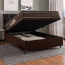 Ver imagem 2 de Cama Box Baú Casal + Colchão Ortopédico de Espuma Firme Orthoface Polar 138x188x25cm - Suporta até 1