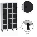 Ver imagem 5 de Armário Locker Guarda-Volume Aço Light 15 Portas 103,5x179,5cm Cinza/Preto