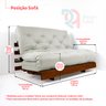 Sofá Cama Casal Futon Tokio Chumbo Acquablock Madeira Maciça Cor Imbuia - 6