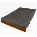 Ver imagem 2 de Sofá Cama Casal Futon Tokio Chumbo Acquablock Madeira Maciça Cor Imbuia