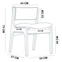 Ver imagem 5 de Cadeira de Jantar Orgânica Estofada Base Madeira Maciça Donna L02 Couríssimo Whisky - Lyam Decor