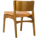 Ver mais imagens de Cadeira de Jantar Orgânica Estofada Base Madeira Maciça Donna L02 Couríssimo Whisky - Lyam Decor