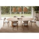 Ver imagem 3 de Mesa de Jantar West 240cm X 100cm 8 Lugares Lâmina Natural de Madeira Mel