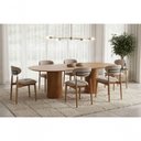 Ver imagem 2 de Mesa de Jantar West 240cm X 100cm 8 Lugares Lâmina Natural de Madeira Mel