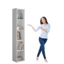 Ver imagem 1 de Livreiro Estante com Prateleiras Janaína Branco - Ajl Móveis Estante Livreiro