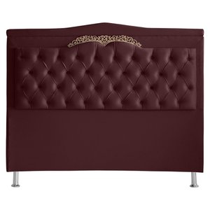 Cabeceira de Cama Box Madri Casal Queen 160 Cm Suede Bordo Vinho Ec Móveis