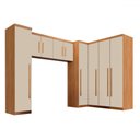 Ver imagem 6 de Guarda-roupa Casal Modulado Dionísio 9 Portas 3 Gavetas Cinamomo/off Arenas - Pnr Móveis
