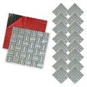 Ver imagem 2 de Pastilha de Vidro Adesiva Kit 16 Uni Parede Cozinha Sala Banheiro Decorativa Moderna Requintado Refo