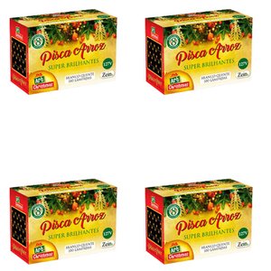 Kit 4 Pisca Pisca Arroz 100 Leds Branco Quente - 127v
