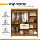 Ver imagem 7 de Guarda Roupas Casal 7 Portas 2 Gavetas Frisado Milka Moval