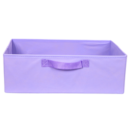 Caixa Organizadora Grande Armário Closet Alça - Coloridas Lilas - 3