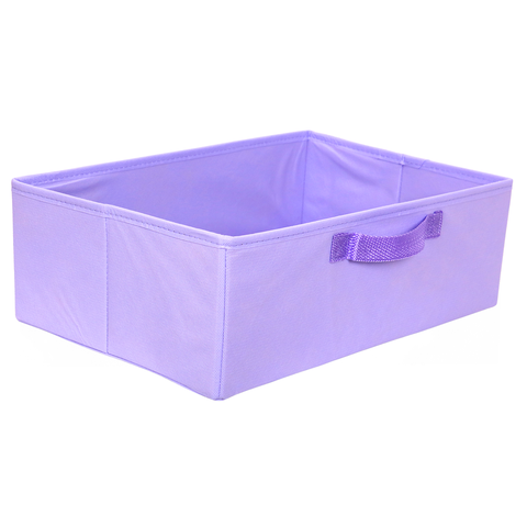 Caixa Organizadora Grande Armário Closet Alça - Coloridas Lilas
