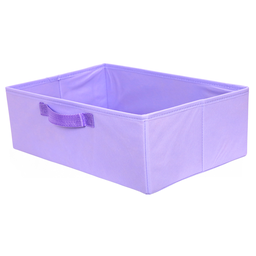 Caixa Organizadora Grande Armário Closet Alça - Coloridas Lilas - 2