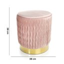 Ver imagem 6 de Puff Redondo Decoração de Natal Base Metal Dourado Veludo Rosê F04 - D'rossi