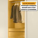 Ver mais imagens de Guarda-Roupa Casal Porta Reflecta 3 Portas de Correr 4 Gavetas com LED Cinamomo Off-White Portugal