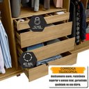 Ver imagem 7 de Guarda-Roupa Casal 3 Portas de Correr 1 Porta com Vidro Reflecta com LED 4 Gavetas Portugal Bege/Cinamomo/Off White