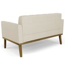 Ver imagem 7 de Sofá Namoradeira Base Madeira Castanho Ana Veludo Luxo Off White - Ibiza