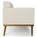 Ver mais imagens de Sofá Namoradeira Base Madeira Castanho Ana Veludo Luxo Off White - Ibiza