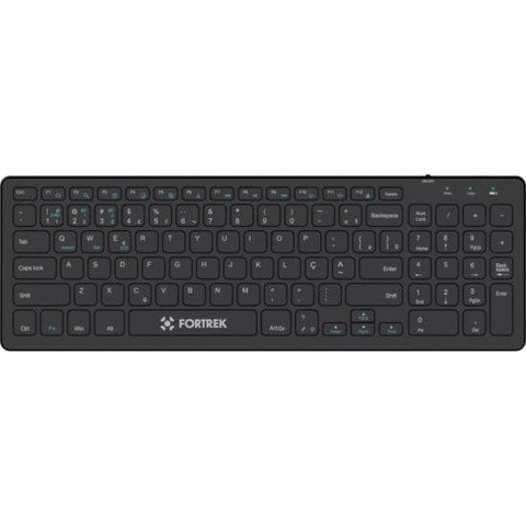 Teclado sem Fio Office Fortrek Kb11 Full Bluetooth Preto