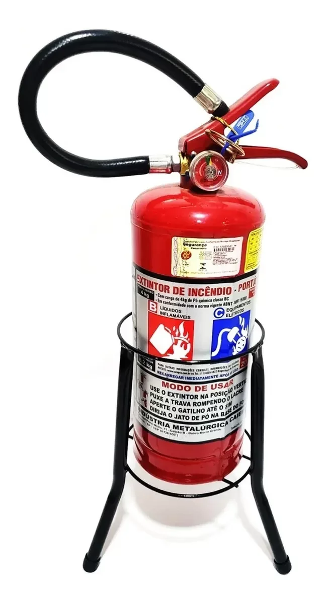 Suporte Para Extintor Incêndio Tubo de Aço 4 e 6Kg Piso - 3