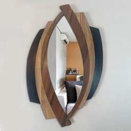 Espelho Decorativo Moldura Madeira Ddek Montreal 53x85:Marrom - 5