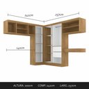 Ver imagem 2 de Guarda Roupa Casal Modulado Elsa Boreal/branco - Móveis Arapongas Boreal/branco