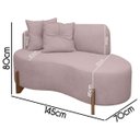 Ver imagem 4 de Sofá Orgânico Namoradeira 2 Lugares Feijão Thor 145cm Bouclê:rosa Bebê