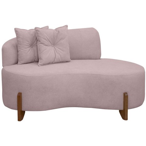 Sofá Orgânico Namoradeira 2 Lugares Feijão Thor 145cm Bouclê:rosa Bebê