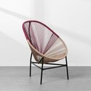 Ver imagem 1 de Poltrona Acapulco com Estrutura Preta - Fendi e Marsala Abra Casa