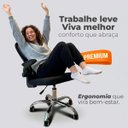 Ver imagem 7 de Cadeira de Escritório Diretor Oficial Atenas sem Apoio - Preto - 1