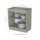 Ver imagem 3 de Balcão de Cozinha 80cm 2 Portas Multiuso e Resistente