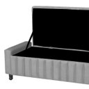 Ver imagem 4 de Calçadeira Baú Casal King Size Estofada Alicia Veludo Cinza Claro