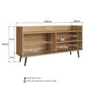 Ver imagem 3 de Rack Retrô para TV até 50 Polegadas 120cm 2 Prateleira Sala