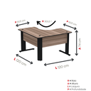 Ver imagem 4 de Escrivaninha Mesa Escritório em L Estação de Trabalho 1200 Maxxi 120cm Preto e Walnut Marrom