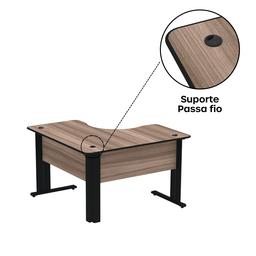 Mesa para Escritório em L Estação de Trabalho 1200 Maxxi - 10
