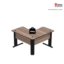 Mesa para Escritório em L Estação de Trabalho 1200 Maxxi - 9