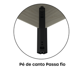 Mesa para Escritório em L Estação de Trabalho 1200 Maxxi  - 6