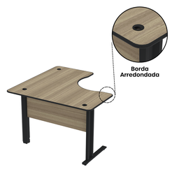 Mesa para Escritório em L Estação de Trabalho 1200 Maxxi - 12