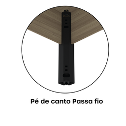 Mesa para Escritório em L Estação de Trabalho 1200 Maxxi - 6