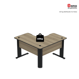 Mesa para Escritório em L Estação de Trabalho 1200 Maxxi - 9