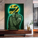 Ver imagem 2 de Quadro Decorativo Piloto Número 1 Neon Verde