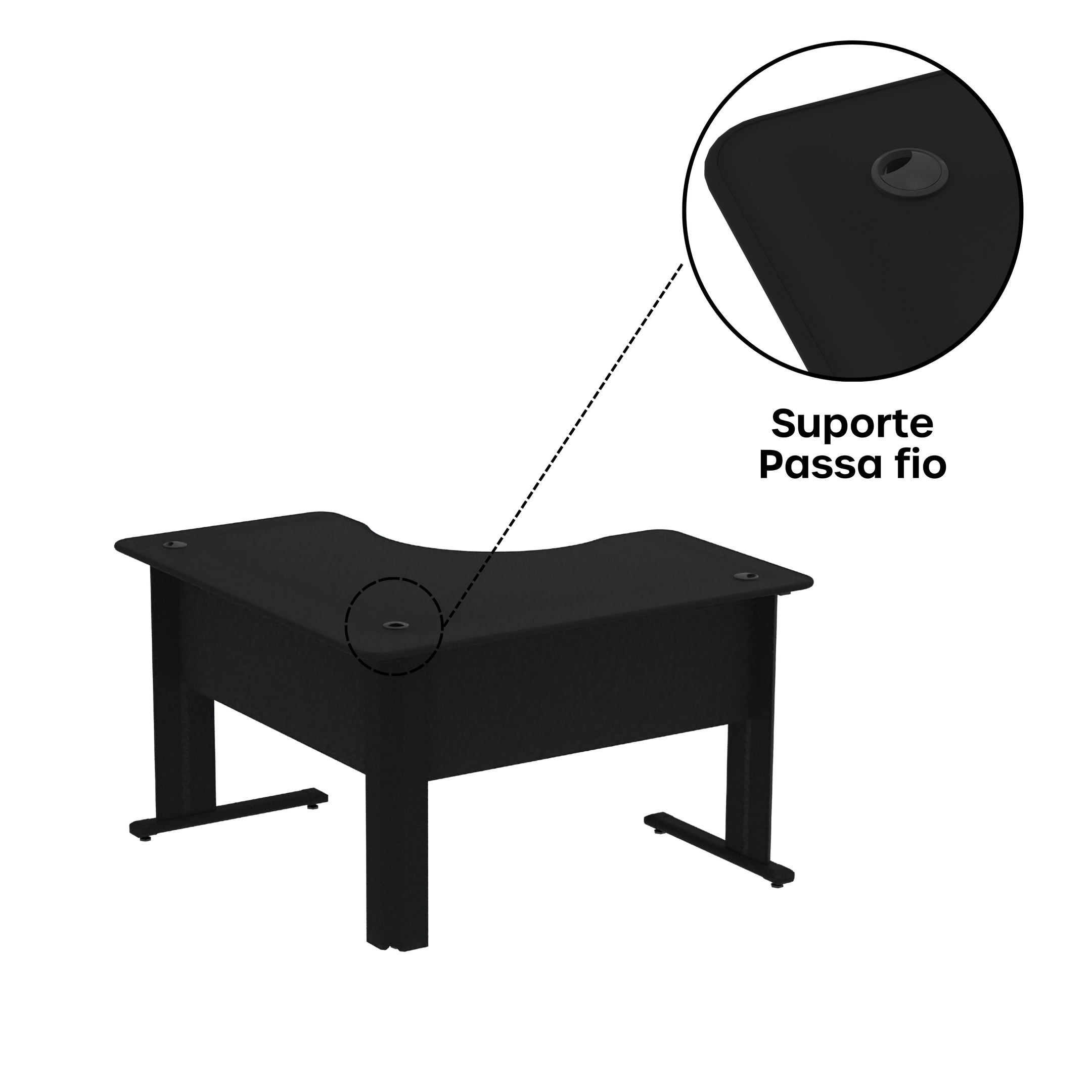 Mesa para Escritório em L Estação de Trabalho 1200 Maxxi - 10